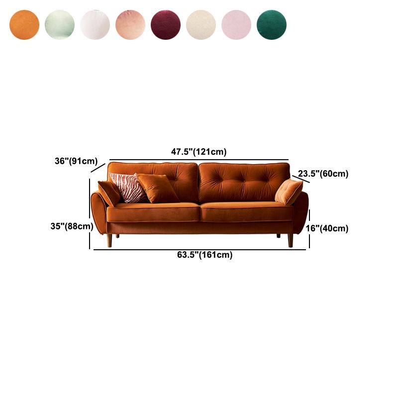 Contemporary Standard Flared Arm Sofa Convertible Sofa, 63.38" W x 35.82" D x 34.64" H Clearhalo 'furn' 'furn_sofas' 'Furniture' 'Living Room Furniture' 'Sofa' 'sofas' 1200x1200_5508ca48-29b0-4d83-b254-9685d58f8c8a