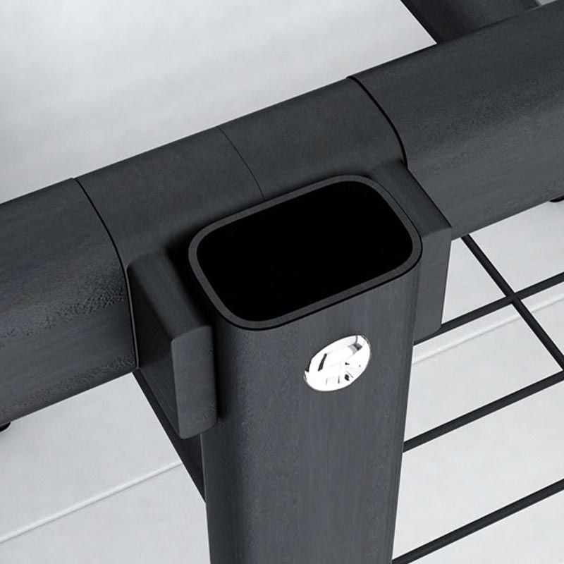 Armario de metal y tela Estilo industrial de dormitorio Rectangular Armario