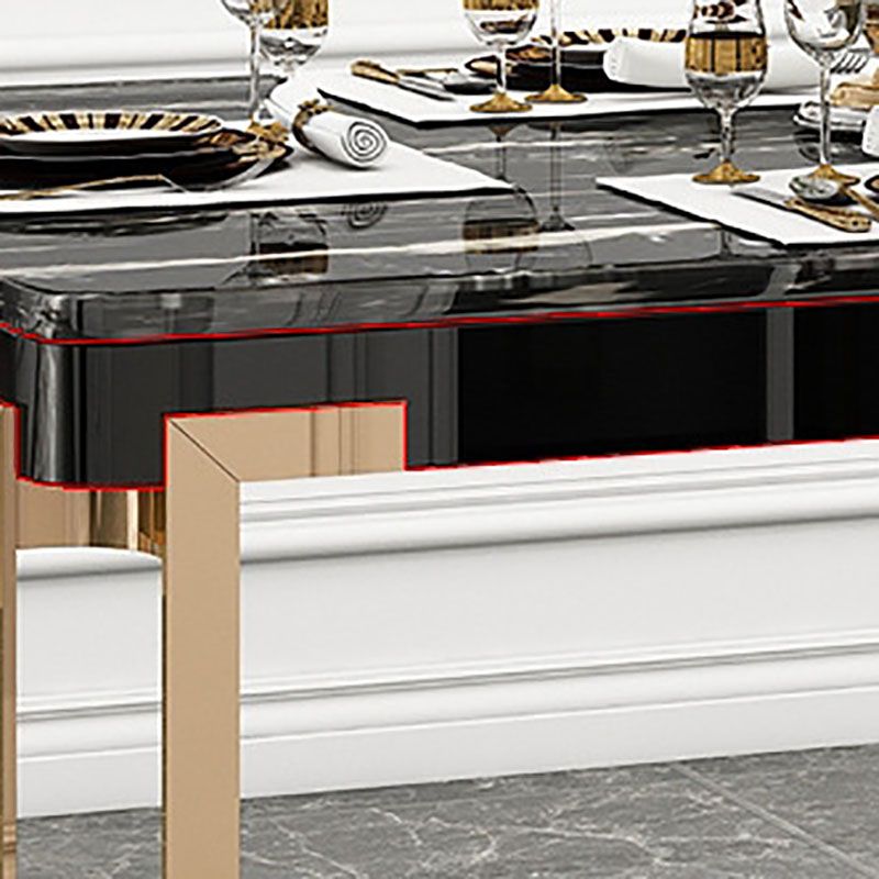 Rectangle Stone Top Dining Table Traditional Luxury Table with 4 Legs Clearhalo 'Dining Tables & Seating' 'Dining Tables' 'dining_table' 'furn' 'furn_dining_table' 'Furniture' 'furniture_dining_table' 'Kitchen & Dining Furniture' 'kitchen' 'kitchen_dining_table' 1200x1200_550c1574-043e-4425-b0a1-165ea51fbcb3