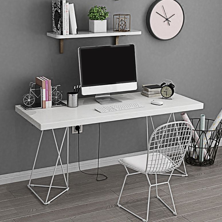 Contemporary Rectangular Writing Desk Pine Solid Wood Office Desk Clearhalo 'Furniture' 'furniture_office_desk' 'Office Desks' 'Office Furniture' 'office_desk' 1200x1200_550e5272-afaa-44cb-b559-c3bac1f97a4b