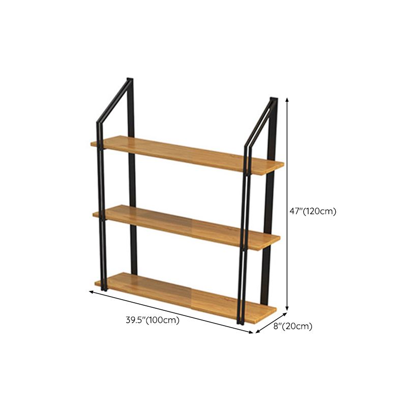 キッチン用の壁掛けワインボトルラックメタルと木製ボトルホルダー