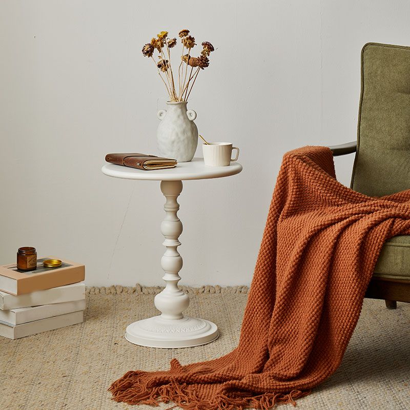 French Country Side Table Pedestal Metal Round Accent Side Table Clearhalo 'Coffee & Accent Tables' 'End & Side Tables' 'end_side_tables' 'furn' 'furn_end_side_tables' 'Furniture' 'Living Room Furniture' 1200x1200_550f2227-9d04-4926-aaf6-5fde35573936