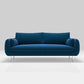 Scandinavian Square Arm Settee Velvet Cushion Back Sofa with Metal Legs Clearhalo 'furn' 'furn_sofas' 'Furniture' 'furniture_sofas' 'Living Room Furniture' 'Sofa' 'sofas' 1200x1200_550f43bf-b368-45ad-9cdb-febacce90b3e