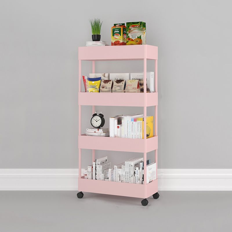 Contemporary Vertical Etagere Bookshelf with Metal Frame Plastic Bookshelf Clearhalo 'Bookcases' 'furn' 'furn_bookcases' 'Furniture' 'furniture_bookcases' 'kitchen' 'kitchen_bookcases' 'Living Room Furniture' 'Office Furniture' 1200x1200_550f90ca-c9ef-40cf-bc4f-996be5b5d21b