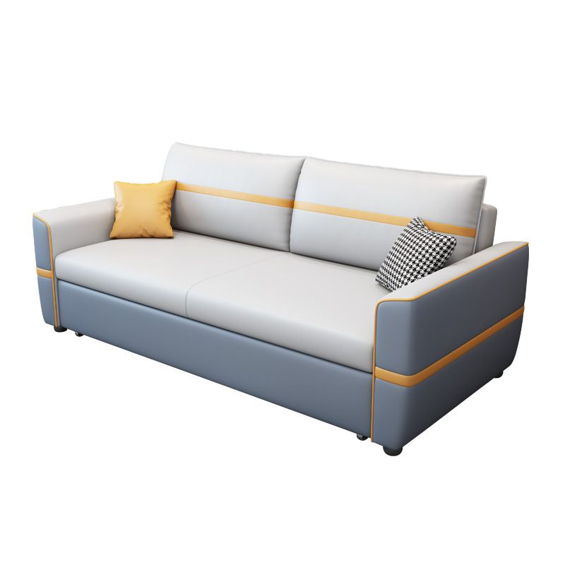 31" Wide Scandinavian Futon Sofa Bed Leather Pillow Included Futon Sleeper Sofa Clearhalo 'furn' 'furn_futons' 'Furniture' 'Futons & Daybeds' 'Futons' 'Living Room Furniture' 1200x1200_55101517-6ed0-4e7b-acaf-1673091d078d