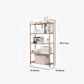 Modern Bamboo Vertical Book Shelf Brown Open Bookshelf for Study Room
