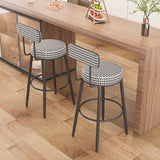 Modern Armless Backrest Counter Stool Iron Dessert Shop Bar Stool with Cushion and Pedal Clearhalo 'Bar Furniture' 'Bar Stools' 'bar_stools' 'furn' 'furn_bar_stools' 'Furniture' 'furniture_bar_stools' 'Kitchen & Dining Furniture' 1200x1200_55111ee8-ceeb-447d-9f8d-394cb9cfc0b9