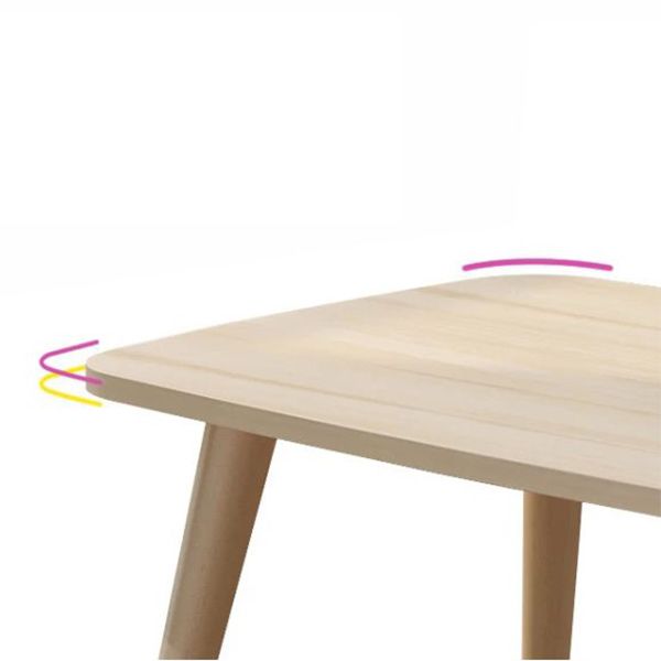 Tavolino moderno di legno rettangolare 16,5 "H 4 gambe tavolo da cocktail