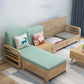 Nordic Settee Cushions Sectional Square Arm Fabric Seating for Living Room