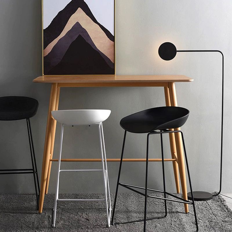 Scandinavian Black Metal Plastic Counter Stools Backless Bar Stools (Set of 4) Clearhalo 'Bar Furniture' 'Bar Stools' 'bar_stools' 'furn' 'furn_bar_stools' 'furniture_bar_stools' 'Kitchen & Dining Furniture' 'kitchen&dining_furn' 'kitchen' 'kitchen_furn' Furniture' 1200x1200_5515cfc5-5590-4d8b-9a29-4f8cb211e174