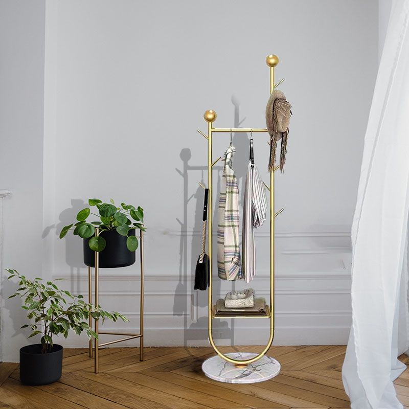 68.9-inch Tall Entryway Kit Contemporary Metal Entry Hall Tree Clearhalo 'Entry & Mudroom Furniture' 'furn' 'furn_hall_tree_coat_racks' 'Furniture' 'Hall Trees & Coat Racks' 'hall_tree_coat_racks' 1200x1200_5515d442-2aac-4535-ab18-1a61cd5adeac