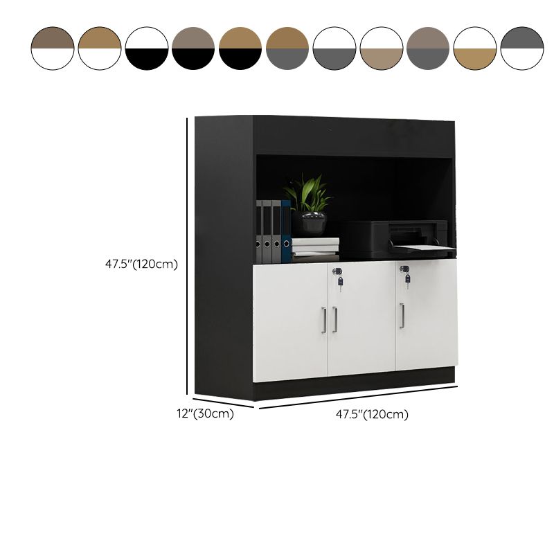 Archivo de estantes de almacenamiento lateral Bloqueo de madera Archivo moderno