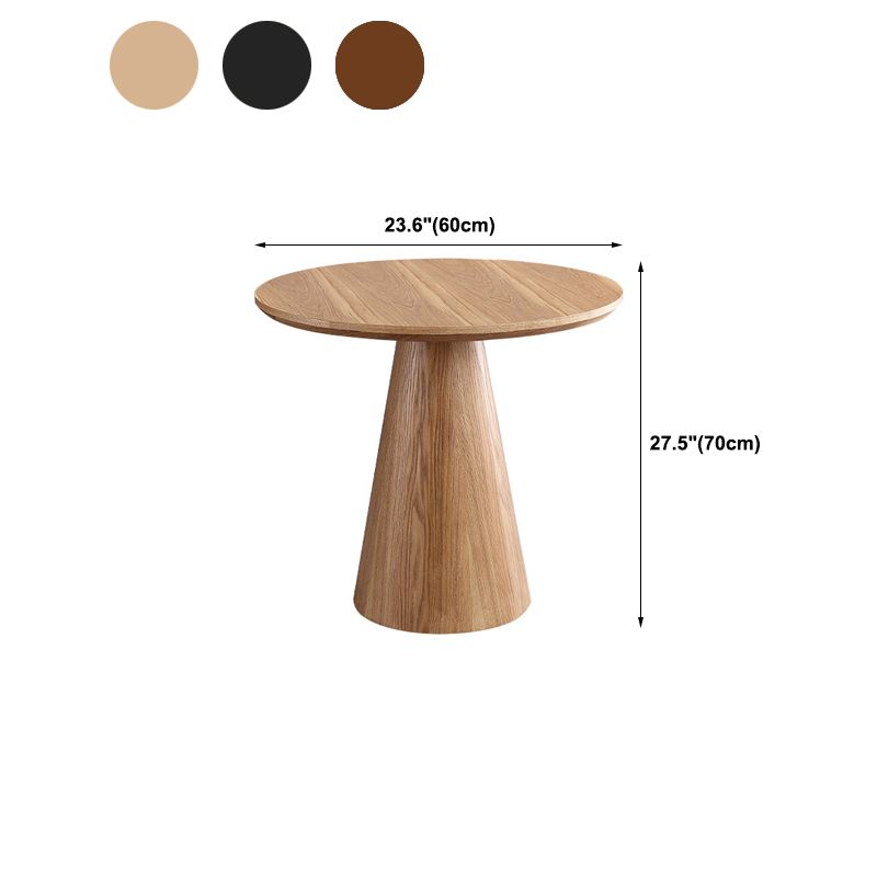 Scandinavian Pedestal Coffee Table Set Round Wooden Coffee Table for Living Room