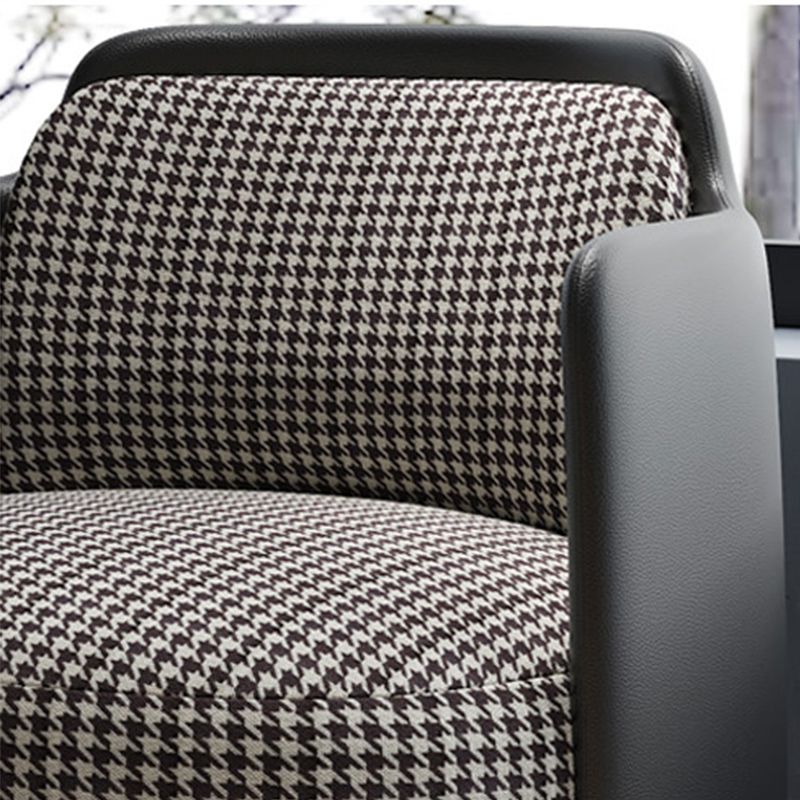 Contemporary Living Room with Goldtone Legs Basic Four Leg Accent Armchair