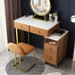 Glam Stone Vanity Table with 4 Storage Drawers 15.74" Wide Makeup Table Clearhalo 'Bedroom Furniture' 'furn' 'furn_makeup_vanities' 'Furniture' 'Makeup Vanities' 'makeup_vanities' 1200x1200_55191f54-dd62-4e8a-996f-7b8f88c0077c