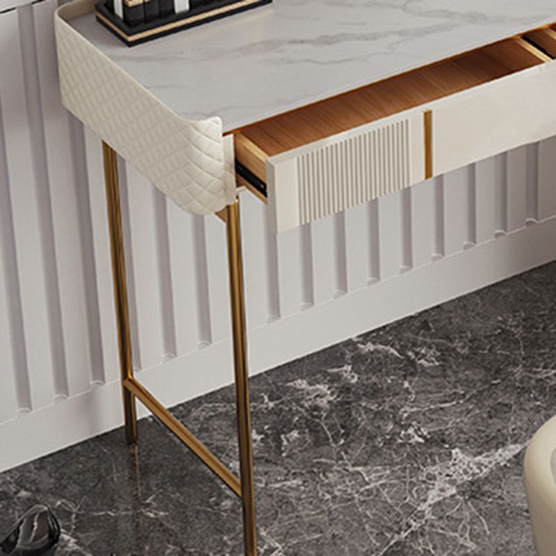 Glam Slate Top Vanity Dressing Table Beige Wooden Makeup Vanity Desk Clearhalo 'Bedroom Furniture' 'furn' 'furn_makeup_vanities' 'Furniture' 'Makeup Vanities' 'makeup_vanities' 1200x1200_5519da5b-8f6c-4a2f-b943-4f9cbf1c2300