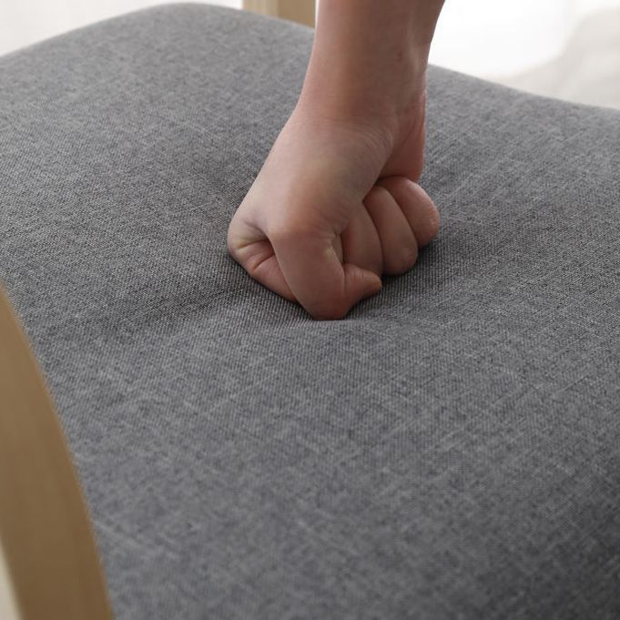 Fabric Arm Chair Solid Wood Open Back Dining Chair in Natural Clearhalo 'Dining Chairs' 'Dining Tables & Seating' 'dining_chair' 'furn' 'furn_dining_chair' 'Furniture' 'Kitchen & Dining Furniture' 1200x1200_551a6081-ae54-4537-b26e-e1e666af2214