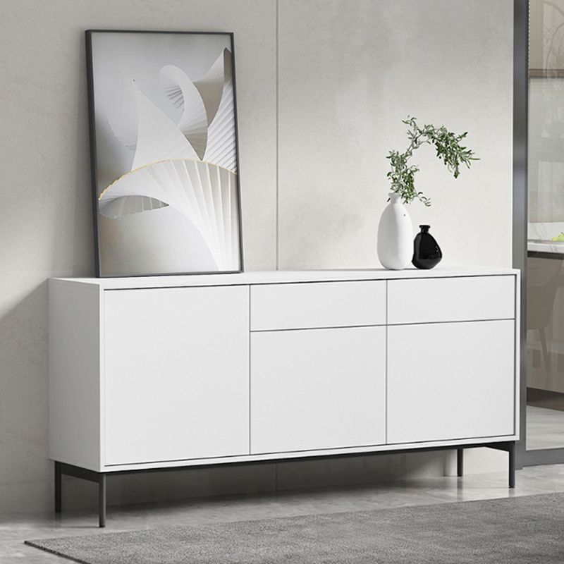 Wood Server Credenza in stile contemporaneo con armadi e cassetti