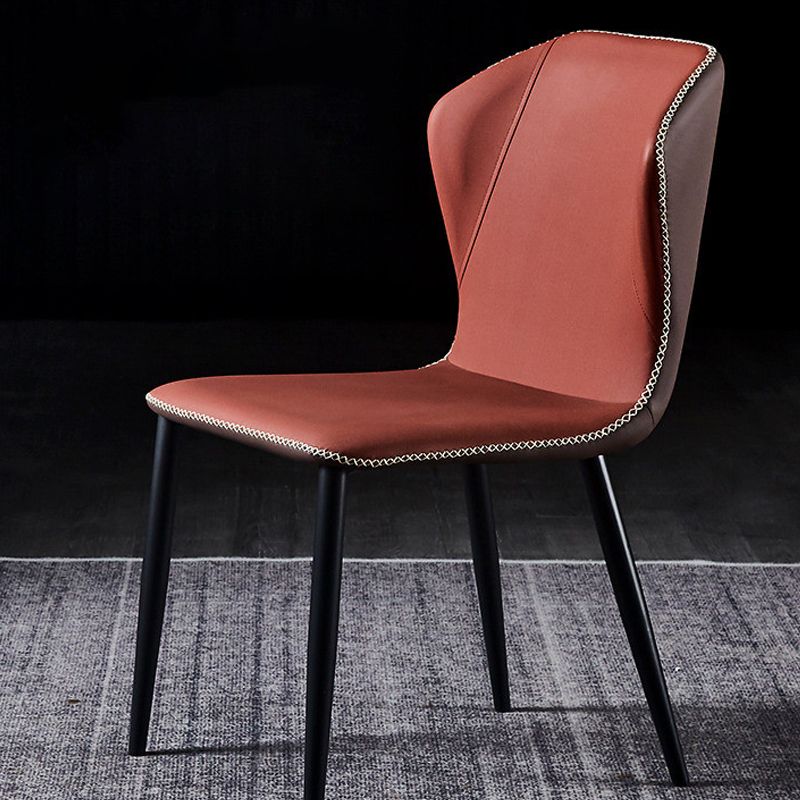 Modern Design Wingback Dining Side Chairs Armless Leather Chair for Home Clearhalo ' kitchen&dining_furn' 'Dining Chairs' 'Dining Tables & Seating' 'dining_chair' 'furn' 'furn_dining_chair' 'Furniture' 'furniture_dining_chair' 'Kitchen & Dining Furniture' 'kitchen' 1200x1200_551b6571-64f0-4390-a869-ada5f5258401