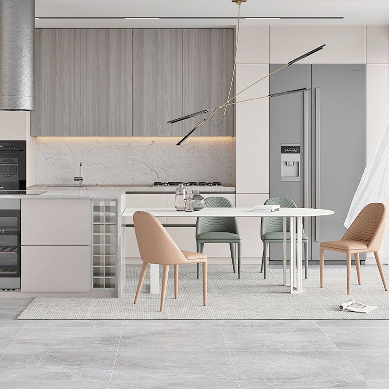 Irregular Shape White Table for Restaurant Sintered Stone Table with Double Pedestal Clearhalo 'Dining Tables & Seating' 'Dining Tables' 'dining_table' 'furn' 'furn_dining_table' 'Furniture' 'furniture_dining_table' 'Kitchen & Dining Furniture' 'kitchen' 'kitchen_dining_table' 1200x1200_551bb9a8-b10c-4bfe-8cb0-e3033cf62067