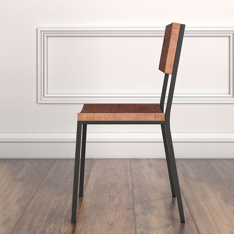 オープンバックサイドチェアインダストリアルメタルキッチンダイニングルームチェア