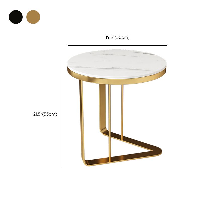 Tavolo laterale in ardesia rotondo della metà del secolo tavolo da piedistallo lussuoso