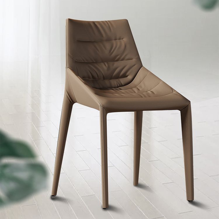 Sedia laterale in pelle finta set di sedie da pranzo laterale moderna