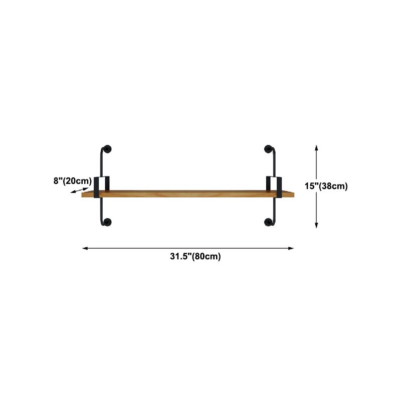 7.87 "W estantería de estilo industrial montado en la pared para la sala de estudio del hogar