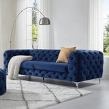 Zeitgenössischer Backflockensofa mit Smokingarm für Wohnzimmer