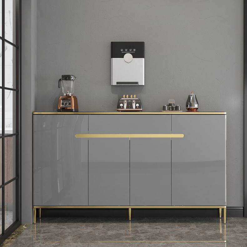 Glam Style Sideboard Gray Dining Sideboard Buffet for Living Room and Kitchen Clearhalo 'buffet_sideboard' 'Buffets & Sideboards' 'furn' 'furn_buffet_sideboard' 'Furniture' 'Kitchen & Dining Furniture' 1200x1200_5520d35f-480c-4da2-b3f1-88f54671d046
