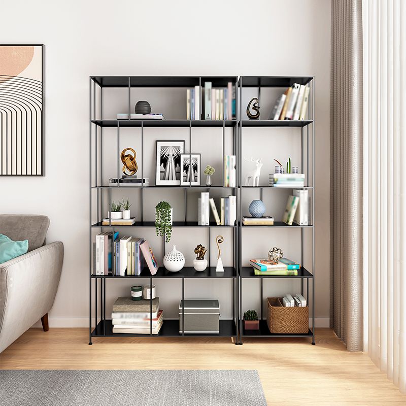 Open Metal Etagere Bookcase Modern Rectangular Shelf Bookcase Clearhalo 'Bookcases' 'Furniture' 'furniture_bookcases' 'kitchen' 'kitchen_bookcases' 'Living Room Furniture' 'Office Furniture' 1200x1200_55212965-de74-448d-b2b4-2544bc776656