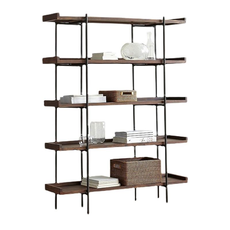 Industrial Style Open Bookshelf Etagere Shelf Bookcase with Rectangular Shelves Clearhalo 'Bookcases' 'furn' 'furn_bookcases' 'Furniture' 'furniture_bookcases' 'kitchen' 'kitchen_bookcases' 'Living Room Furniture' 'Office Furniture' 1200x1200_55238591-6f50-4776-9bf5-6587bb8c15bb