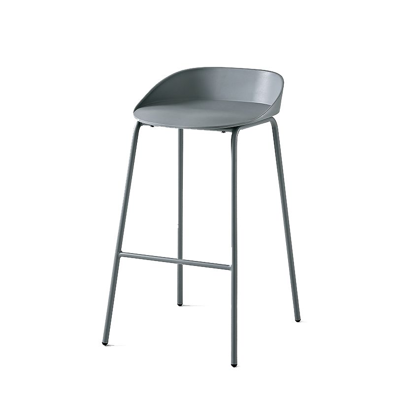 Indoor Plastic and Metal Bar Stool Modern Low Back Armless Bar Stool Clearhalo 'Bar Furniture' 'Bar Stools' 'bar_stools' 'furn' 'furn_bar_stools' 'Furniture' 'Kitchen & Dining Furniture' 1200x1200_5524d896-0c72-44fd-9137-5f9f27049baf
