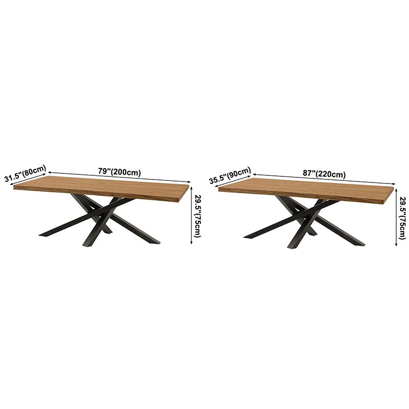 Solid Wood Brown Tone Dining Table Industrial 4 Legs Table for Dining Room Clearhalo ' dining_table' 'Dining Tables & Seating' 'Dining Tables' 'furn' 'furn_dining_table' 'Furniture' 'furniture_dining_table' 'Kitchen & Dining Furniture' 'kitchen&dining_furn' 'kitchen' 'kitchen_dining_table' 1200x1200_552595a3-47c3-4d2c-b155-dc47ad7fb27f