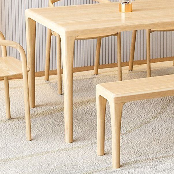 Modernes Rechteck Asche Esstisch 1/5/6/7 Stücke Essset für Esszimmer