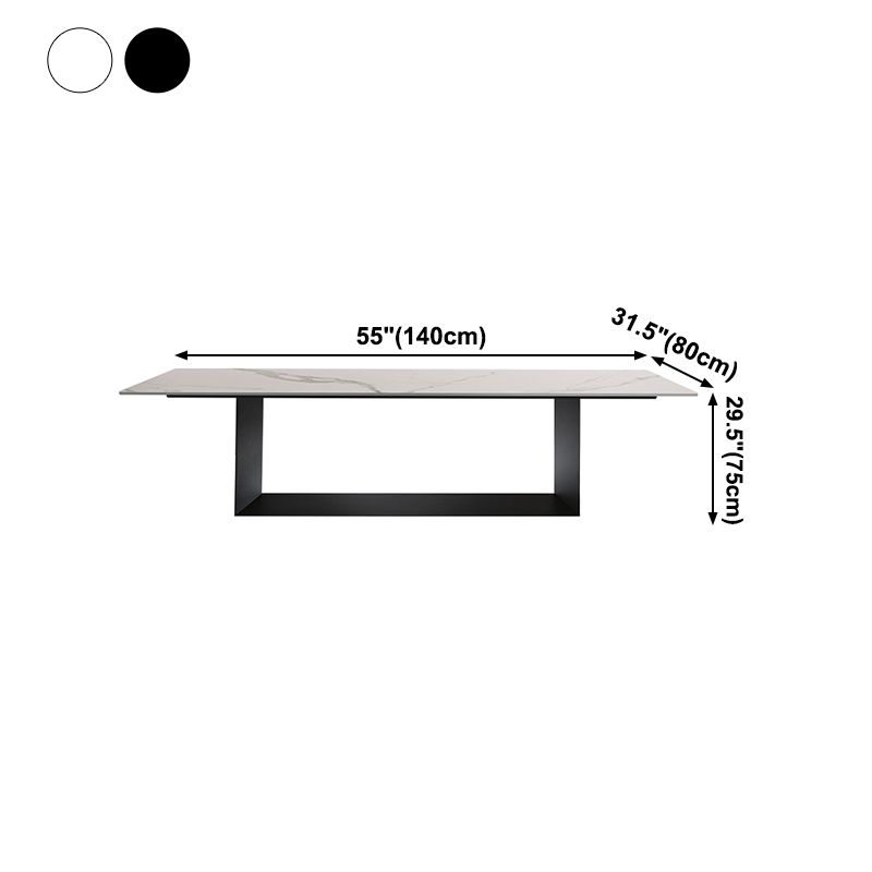 Metal Traditional Luxury Rectangle Table Sintered Stone Dining Table for Home Clearhalo ' dining_table' 'Dining Tables & Seating' 'Dining Tables' 'furn' 'furn_dining_table' 'Furniture' 'furniture_dining_table' 'Kitchen & Dining Furniture' 'kitchen&dining_furn' 'kitchen' 'kitchen_dining_table' 1200x1200_55261c43-e510-46d5-befb-71c91bc89c01