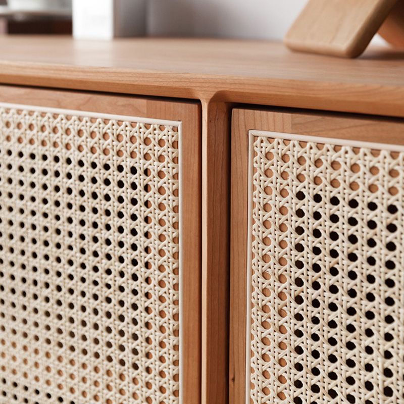 Home Wooden Side Board Modern Rectangle Sideboard Cabinet with Doors