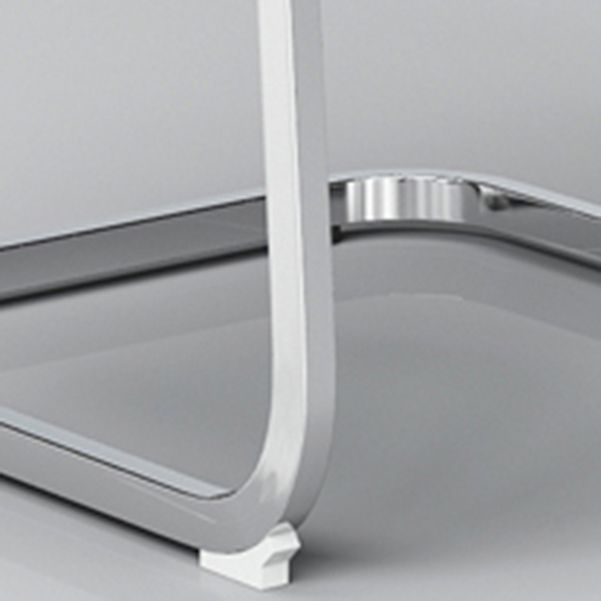 Sedia da ufficio in acciaio senza ruote a braccia fissa moderna sedia da ufficio nero moderno