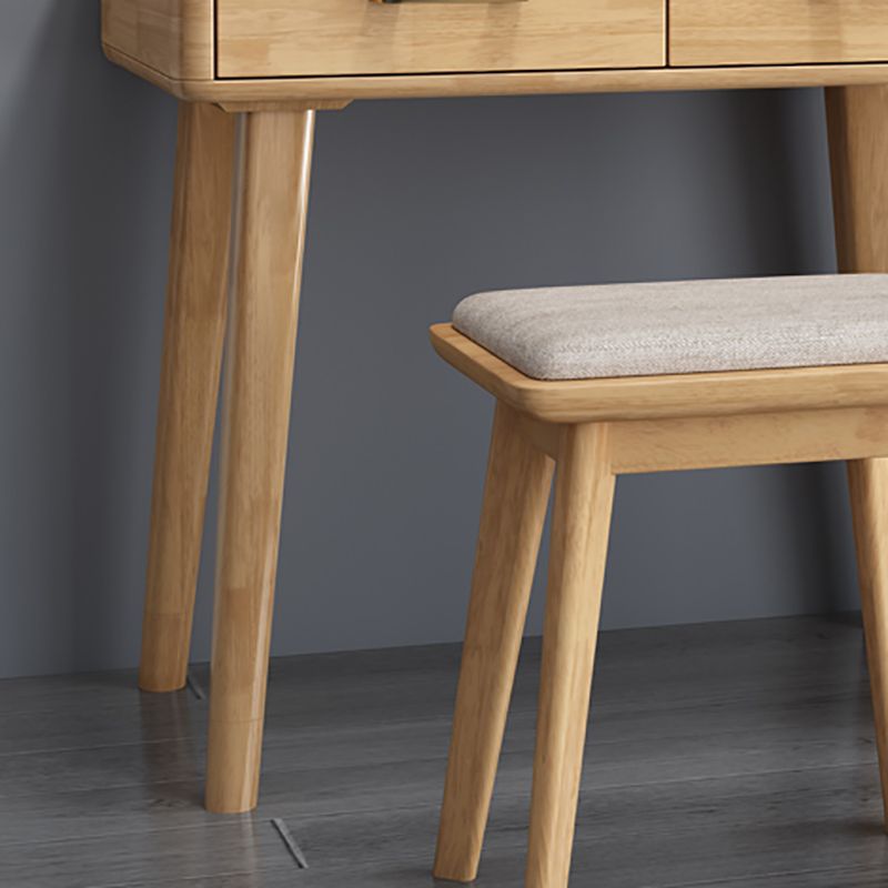 Trucco vanità in piedi in legno solido 5 cassetti di stoccaggio contemporanei