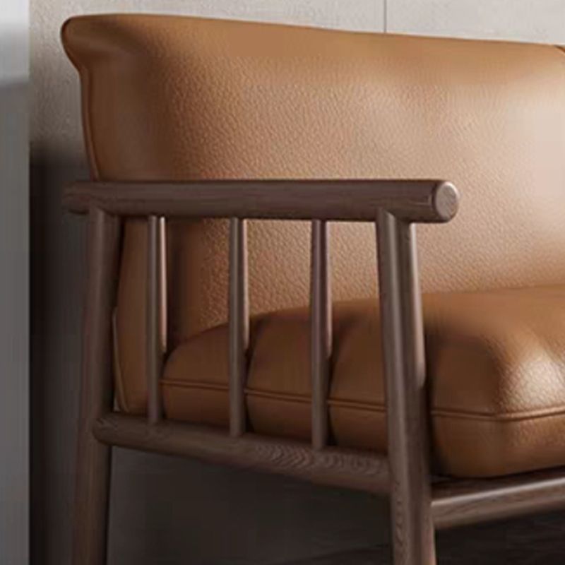 Canapé en faux cuir moderne du milieu du siècle 29 "W Square bras pour le salon