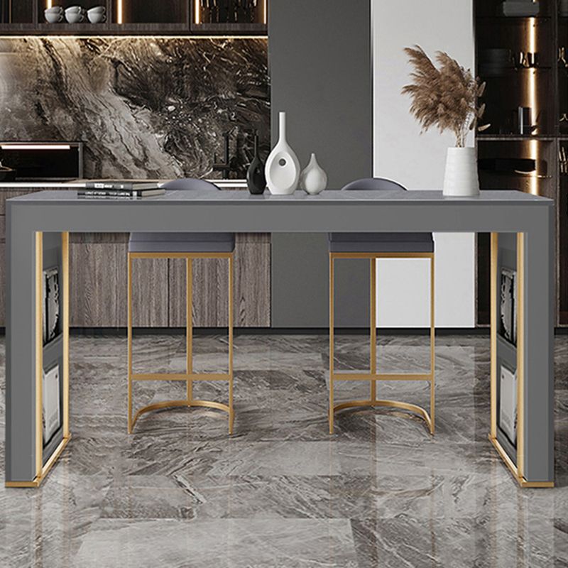 Modern Rectangle Stone Counter Table 1/3 Pieces Bar Table Set for Kitchen Clearhalo 'Bar Furniture' 'furn' 'furn_home_bar_bar_sets' 'Furniture' 'Home Bars & Bar Sets' 'home_bar_bar_sets' 'Kitchen & Dining Furniture' 1200x1200_552b2e25-ca83-465b-aacf-1f3275c595dc