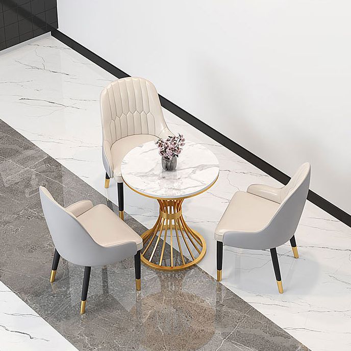 Traditional Luxury Dining Table Sintered Stone Top Dining Table with Gold Frame Clearhalo 'Dining Tables & Seating' 'Dining Tables' 'dining_table' 'furn' 'furn_dining_table' 'Furniture' 'furniture_dining_table' 'Kitchen & Dining Furniture' 'kitchen' 'kitchen_dining_table' 1200x1200_552bb30c-8f4f-4d22-a5fb-da00a617e42d