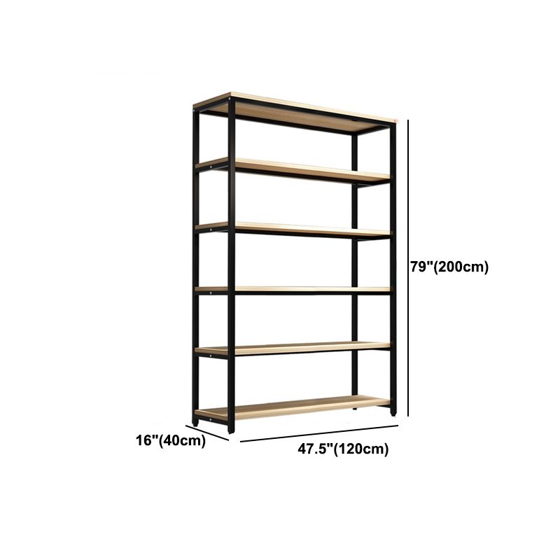 Metal Etagere Bookcase Industrial Open Back Book Shelf with Shelves for Office and Home Clearhalo 'Bookcases' 'Furniture' 'furniture_bookcases' 'kitchen' 'kitchen_bookcases' 'Living Room Furniture' 'Office Furniture' 1200x1200_552bc7fe-4919-44be-805f-0a09a44b8bd2