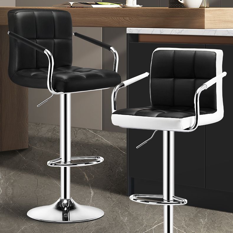 Modern Armrest Backrest Counter Stool Steel Cashier Bar Stool with Cushion Clearhalo 'Bar Furniture' 'Bar Stools' 'bar_stools' 'furn' 'furn_bar_stools' 'furniture_bar_stools' 'Kitchen & Dining Furniture' 'kitchen&dining_furn' 'kitchen' 'kitchen_furn' Furniture' 1200x1200_552d67f1-1991-4889-a343-30232c133334