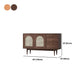 Solid Wood Sideboard with 3-Drawers Modern Adjustable Shelving Sideboard