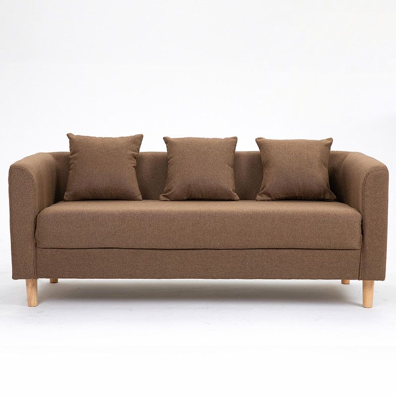 3人の枕が付いたコンテンポラリースクエアアーム標準セッピーソファ