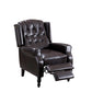 Classic Leather Recliner Chair Solid Color Standard Recliner