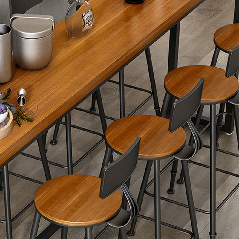 Moderne stijl 1/5/9-delige bartafelset rechthoekig grenenhouten aanrechttafel voor café