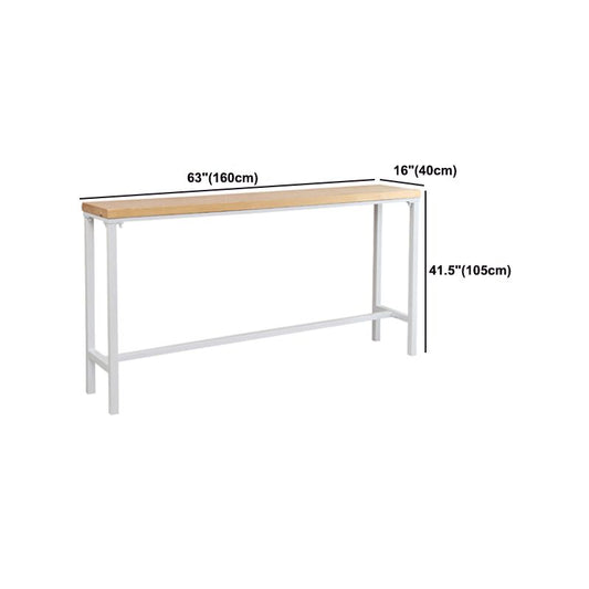 1/5 pezzi tavolo da barretto rettangolo industriale set di legno con sgabelli alti