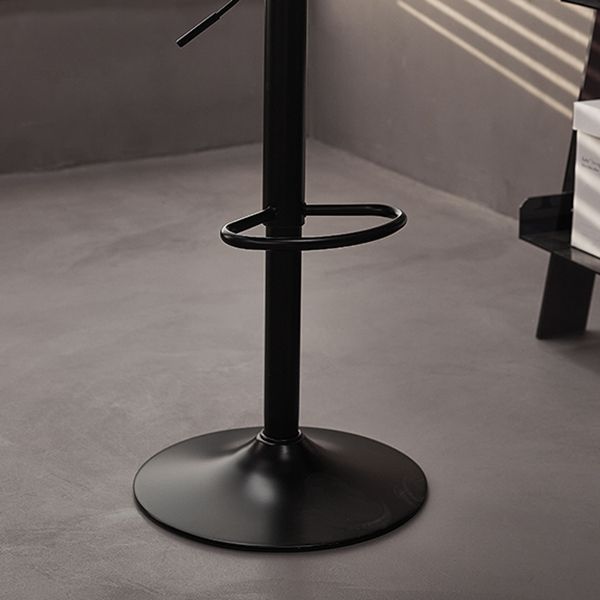 Taburete de bar con patas de metal para interiores, altura ajustable, con reposapiés